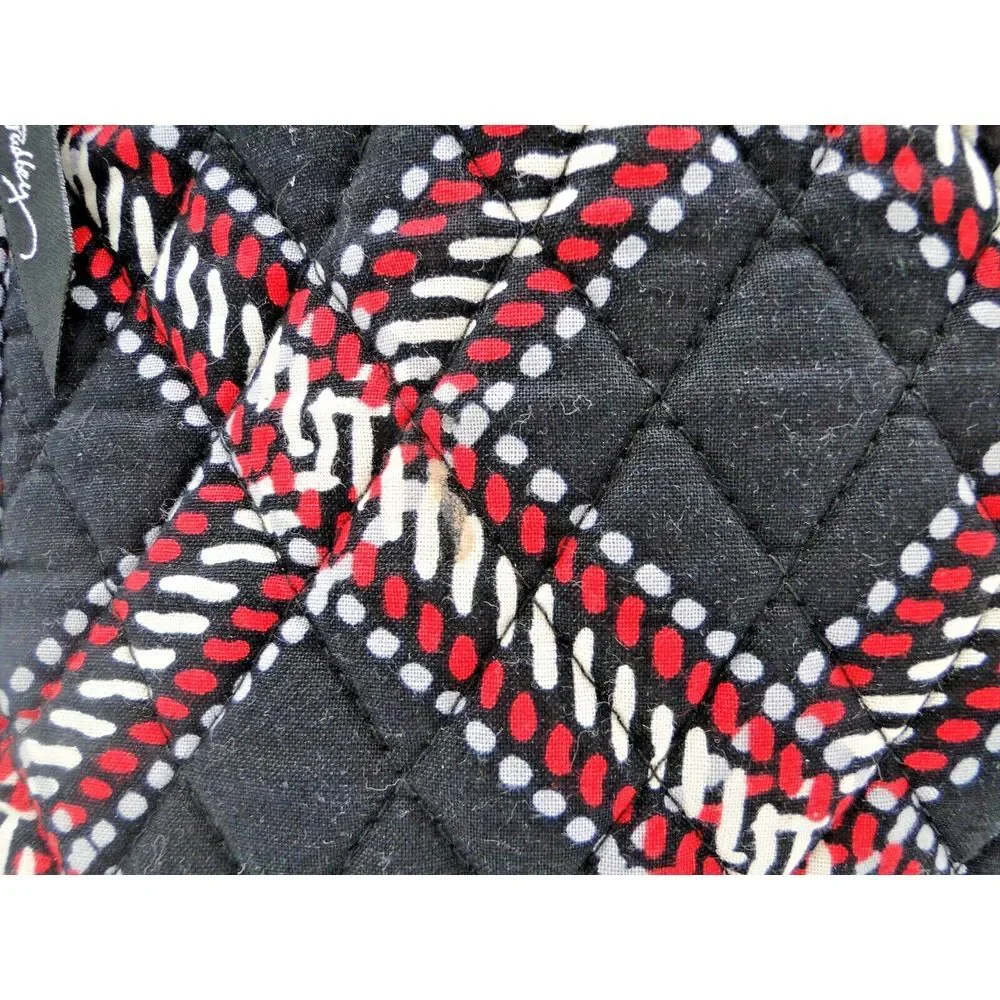 Vera Bradley Hipster Crossbody Purse Black‎ Red Grey Ivory